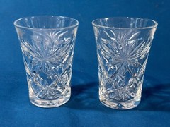 Anchor Hocking Prescut Glasses Starburst Flared Glasses 8 Oz Set Of 2