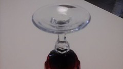 VINTAGE RUBY RED CRYSTAL STEM WINE/CHAMPAGNE/COCKTAIL GLASS DURAND FRANCE