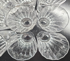 12 Dansk Oval Facette HIghball Set Vintage Clear Paneled Tumbler Bar Finland Lot