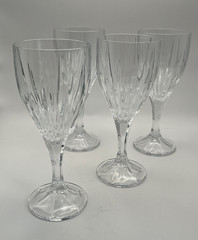 Godinger Shannon Ingrid Wine/Water Goblets, Set of 4, Lead Crystal, 8 1/8″ Tall