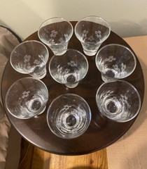 Set Of Libbey Symphony Flared Etched Tumblers Measuring 3″ x 3″