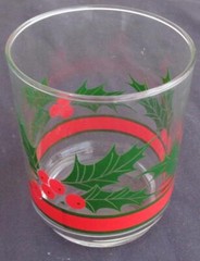 Libbey® Holly & Berries Holiday Glass Tumbler – 14oz – VGC – FESTIVE & COLORFUL