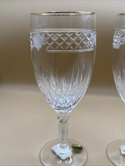 NEW Waterford Crystal Carleton Gold Water Goblet Height: 8 3/8 in Width: 3 1/8