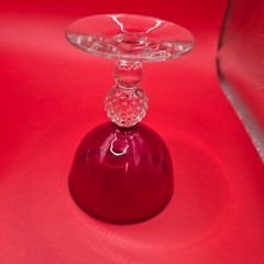 Vintage Morgantown Golf Ball Spanish Red 4 1/8″ Cocktail Goblet