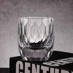Hand Cut Crystal Whiskey Glass Edo Kiriko Style Luxury Clear Diamond Tumbler Cup
