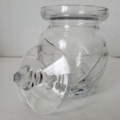 Rogaska GALLIA Jar 26% Lead Crystal Hand Crafted Yugoslavia Vintage Mint