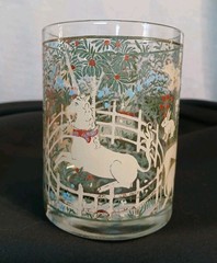 Cera Vintage Tumbler Glass, Unicorn in Captivity Tapestry MCM Collectible