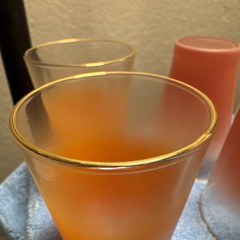 Set of 6 Blendo Orange Pink & Yellow Ombre Juice Glasses MCM 4″ Tumblers