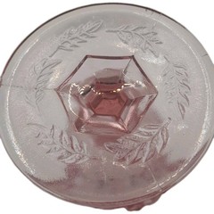 Vintage Madonna Inn «Flat Rose» Pink Glass Gobliet L.G. Wright 6.5 Inch Tall