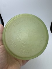 Vintage 1930s Frigidaire Uranium Glass Green Iced Tea Server Pitcher Vaseline