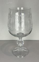 Import Associates Bohemia Cascade Etch Wine Goblet Clear