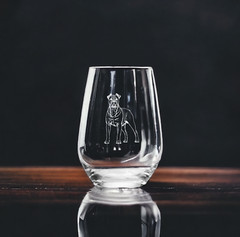 Cane Corso Stemless Wine Glasses x4 Premium 15 Oz Personalize Dog Pet Animal NEW