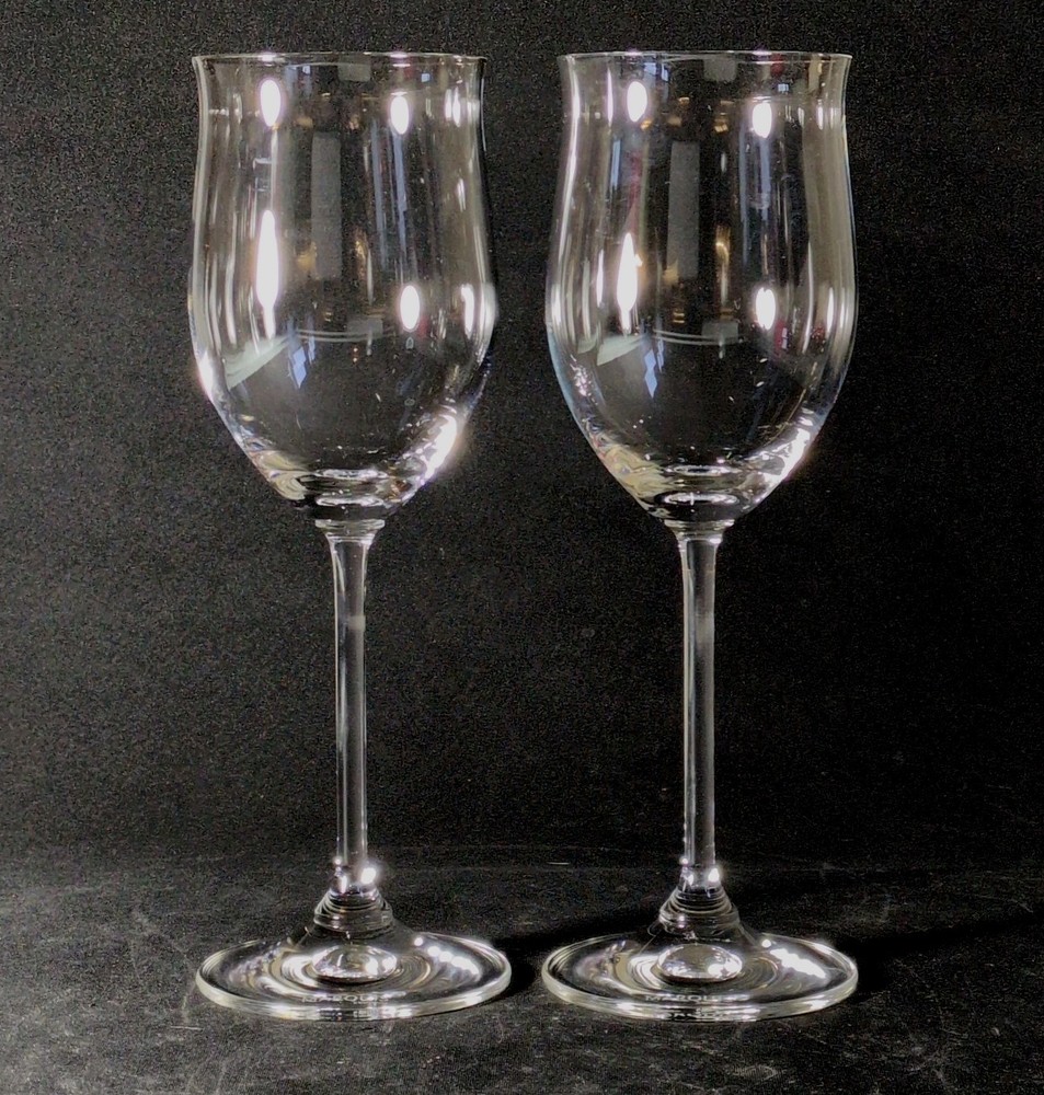 WATERFORD Marquis VINTAGE WHITE WINE GLASSES, Blown Crystal, 8 5/8″, 10 oz, 2 PC
