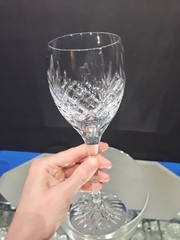 Water Goblet 8-1/2″ Glass Signed Royal Doulton England Crystal «Westminster»