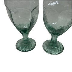 LIBBEY Chivalry Green Glass Water Beverage Goblets 12 oz ~ 6.5” Tall ~