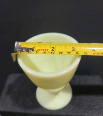 Vintage Uranium McKee Custard Footed Cup Waldorf Shape Dessert Glass Glows