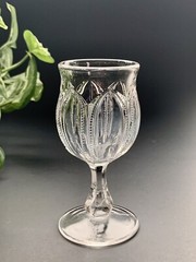 Antique 1892 US Glass Prism Column Clear Cordial EAPG