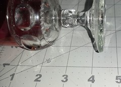 Kings Crown Ruby Red Goblet Crystal Cranberry Flash Thumbprint Wine Glass