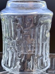 Libbey Artica Crystal Rocks Glasses 1970s Clear Geometric Textured *Set of 3*