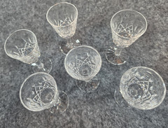 Set of 6 Vintage Waterford Crystal Lismore Cordial Shot Glasses 3.5″ 1 oz