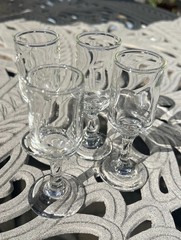 Vintage Libbey Glass~Mr. Pro Stemmed Mini Clear Cordial Glasses 1 Oz (Set of 4)