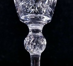 Antique 1 Early 1900s Cordial Fire Polished Cut Glass Elegant Daisy Floral MINT