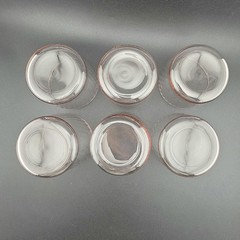 Vintage Wheaton SYMPHONY Pink Optic Swirl Rocks Glasses Vintage MCM Ribbed 10 Oz