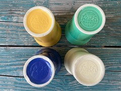 Set of 4 Vintage FIESTA Homer Laughlin Fiestaware 4.25″ Original Water Tumblers