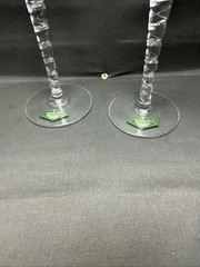 Shannon Crystal Champagne Flutes «Spiral/Aura Pattern» Set of Two