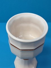 Set of 2 Pottery Gobelet Vintage Pottery Cream/Gold