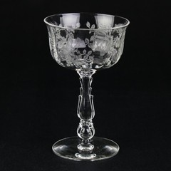 Fostoria Willowmere Etch Liquor Cocktail Glass, Vintage Elegant 3.5oz 4 5/8″