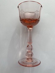Mikasa Terrace Coral Cordial Optic Glass & Terrace Pink Wine Glass 2