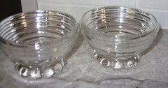 Anchor Hocking Manhattan Clear Glass 6 Sherbet Champagne Glasses Dessert Dishes