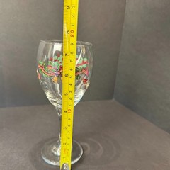 Set of 4 Vintage Johnson Brothers Victorian Christmas Glass Wine Glasses/Goblets