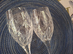 Pair of MIKASA ENGLISH GARDEN 8.125″ White Wine Glass Lead Crystal Stemware 5 oz