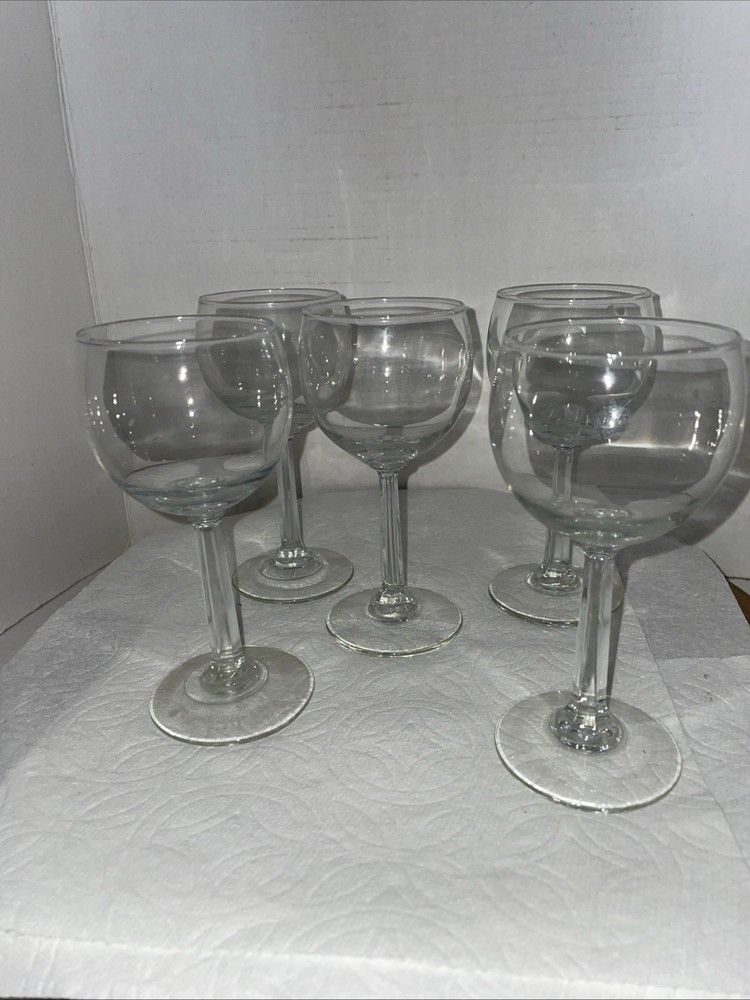 Vintage Crystal Wine Glasses W/ Rare Hexagon Stem Set Of 5 holiday entertaining