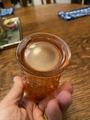 Imperial Crystal Luster Rose Marigold Carnival Glass Tumbler 4 1/4″