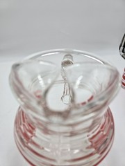 Vintage Hazel Atlas Red White Candy Stripe Pitcher & 6 Tumblers MCM Glass Set…