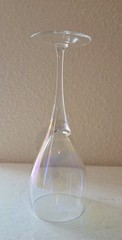 Vtg Set of 6 Iridescent Glasses Wine 7″ Hand Blown Rainbow Iris Lustre…