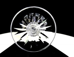 Kusak Brilliant Cut Crystal Cherry Diamond & Fan 2 pc 5″ Port Wine Glasses 1975-