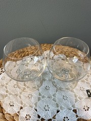 Lenox USA Crystal Brandy Snifters Set of 2 Clear Glass Cognac Glasses Vintage