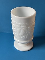 Vintage Imperial Glass Milk Glass Juice Cup Grape Tumbler
