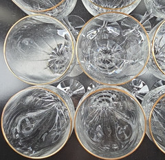 (12) Lenox Encore Gold Wine Glasses Set Elegant Crystal Clear Swirl Stemware Lot