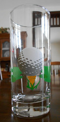 Golf Cooler Tumbler(s) 16 oz 19th Hole Tee Time Indiana Glass Green White Grey !