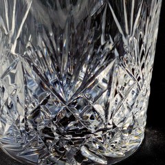 EDINBURGH IONA WHISKEY GLASSES, Cut Lead Crystal, 3″, 6 Oz, SCOTLAND, 2PCS