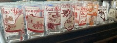 Vintage State Souvenir Glass Tumblers Hazel-Atlas