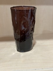 Crinkle Purple Amethyst Glass Iced Tea Driftwood Tumbler Textured