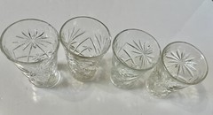 EAPC Oatmeal Prescut Anchor Hocking Water Tumblers Lot of four 8 Ounces