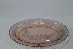 Vintage Federal Glass Company – Oval Serving Platter Sharon Cabbage Rose #1