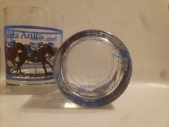VTG Libbey Glass Santa Anita Lowball Whisky Double Old Fashioned Horse Racing 4